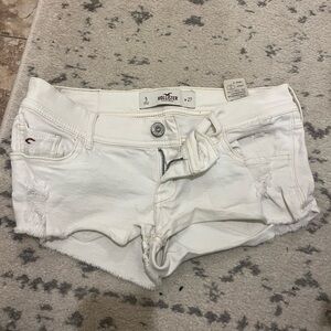 Hollister Women's Cream Jean Shorts